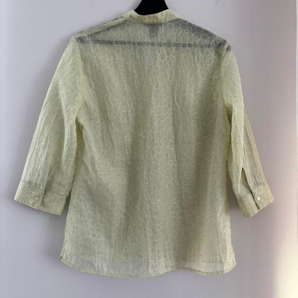 Karen Arnold Semi Sheer Beaded Top Women's Size Large - Picture 4 of 5